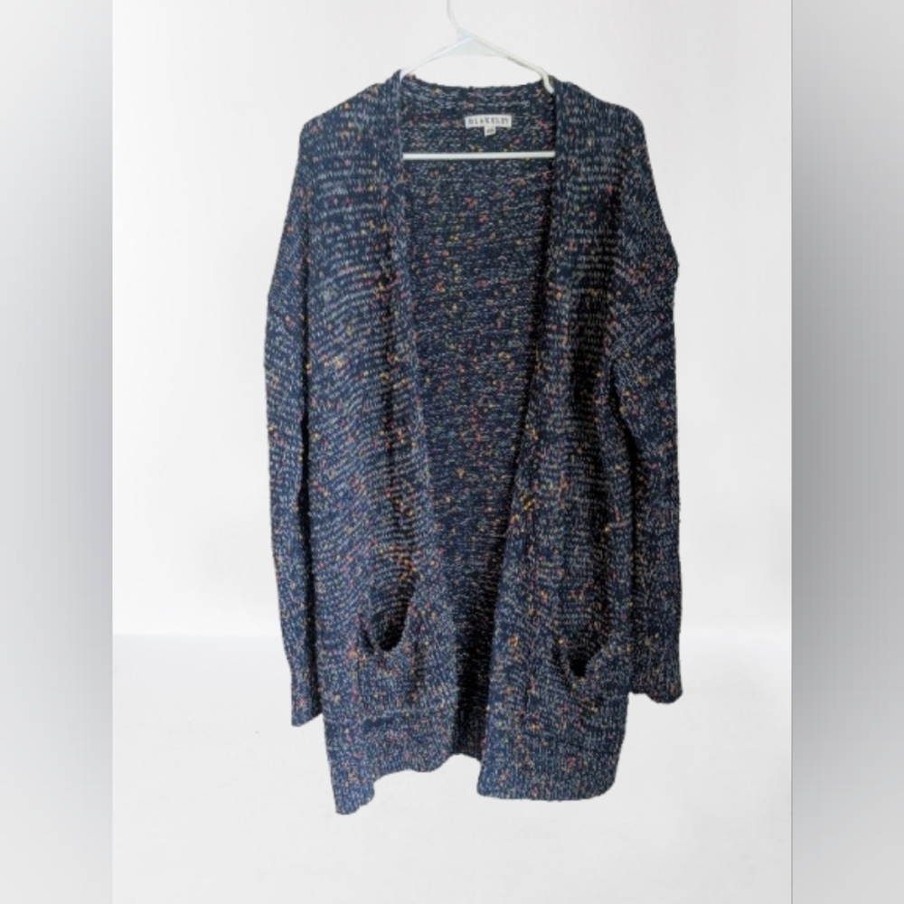 Blakely Women's Oversized Knit Confetti Multicolor Open Front Cardigan